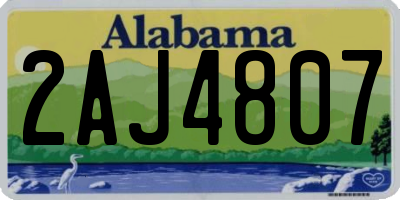 AL license plate 2AJ4807