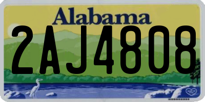 AL license plate 2AJ4808