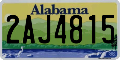 AL license plate 2AJ4815