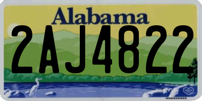 AL license plate 2AJ4822