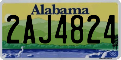 AL license plate 2AJ4824