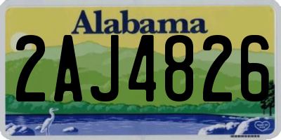 AL license plate 2AJ4826