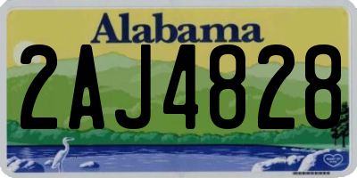 AL license plate 2AJ4828