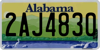 AL license plate 2AJ4830