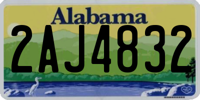 AL license plate 2AJ4832