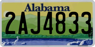 AL license plate 2AJ4833