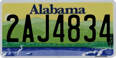 AL license plate 2AJ4834