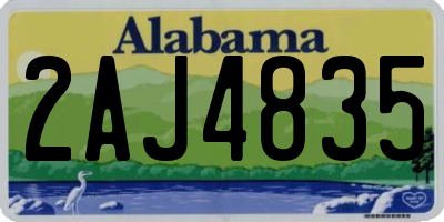 AL license plate 2AJ4835