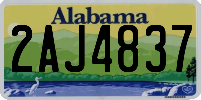 AL license plate 2AJ4837