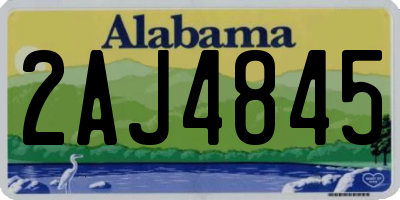 AL license plate 2AJ4845