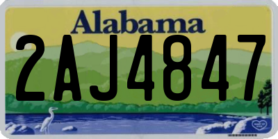 AL license plate 2AJ4847