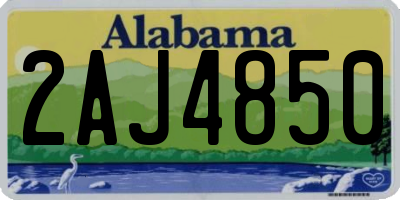 AL license plate 2AJ4850