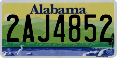 AL license plate 2AJ4852