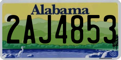 AL license plate 2AJ4853