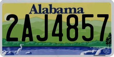 AL license plate 2AJ4857