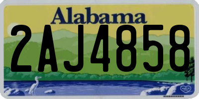 AL license plate 2AJ4858
