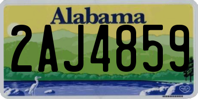 AL license plate 2AJ4859