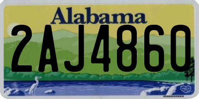 AL license plate 2AJ4860