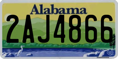 AL license plate 2AJ4866