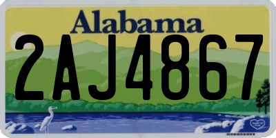 AL license plate 2AJ4867
