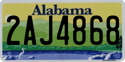 AL license plate 2AJ4868
