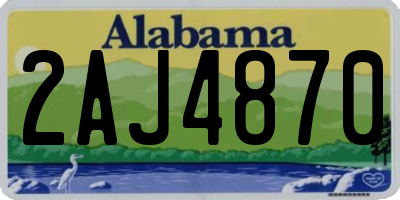 AL license plate 2AJ4870