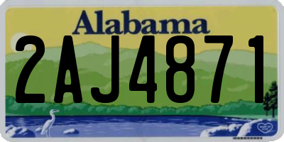 AL license plate 2AJ4871