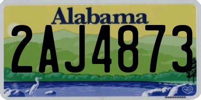 AL license plate 2AJ4873