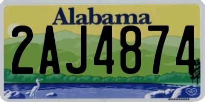 AL license plate 2AJ4874