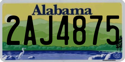 AL license plate 2AJ4875