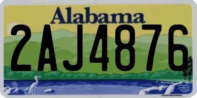 AL license plate 2AJ4876