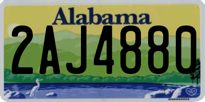 AL license plate 2AJ4880