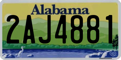 AL license plate 2AJ4881