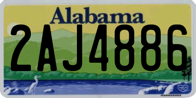AL license plate 2AJ4886