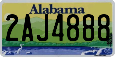 AL license plate 2AJ4888