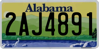 AL license plate 2AJ4891