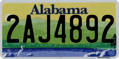 AL license plate 2AJ4892