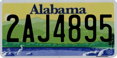 AL license plate 2AJ4895
