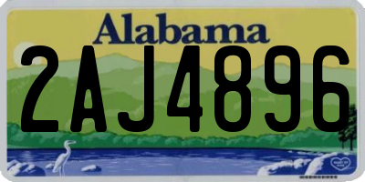 AL license plate 2AJ4896