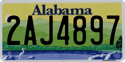 AL license plate 2AJ4897