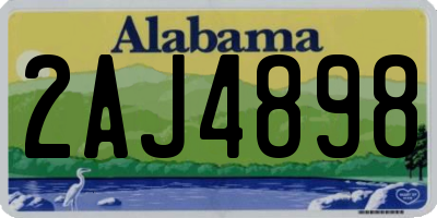 AL license plate 2AJ4898
