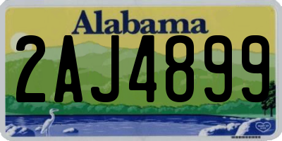 AL license plate 2AJ4899