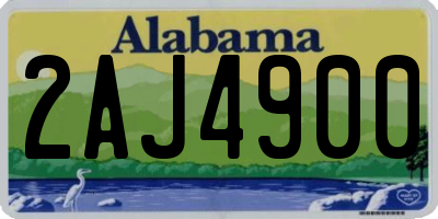 AL license plate 2AJ4900