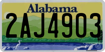 AL license plate 2AJ4903