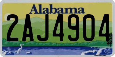 AL license plate 2AJ4904