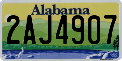 AL license plate 2AJ4907