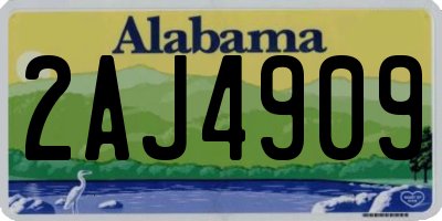AL license plate 2AJ4909