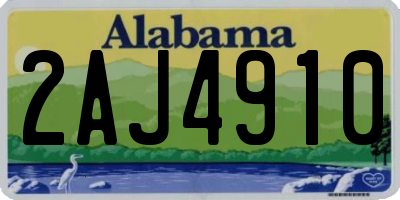 AL license plate 2AJ4910