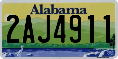 AL license plate 2AJ4911