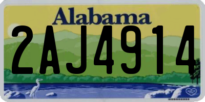 AL license plate 2AJ4914